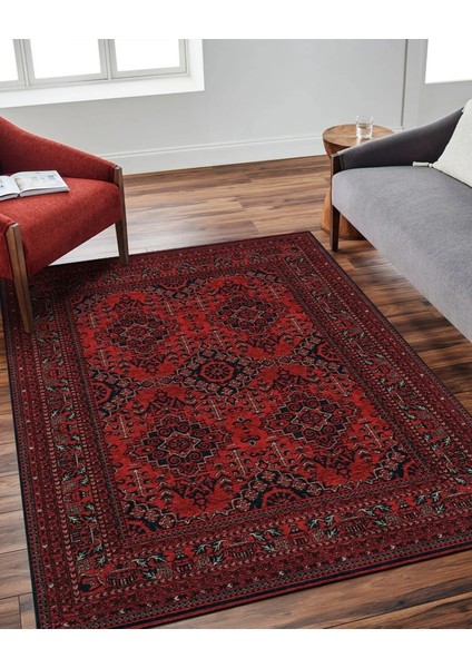 Drom Dokuma Taban Makinede Yıkanabilen Kilim Kaymaz Şönil Bordo Otantik Halı fırsatları