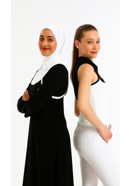 Mırach 2'li Paket Mini Gömlek Yakası - Siyah ve Beyaz | Içlik Gömlek Pratik Yaka Çıkarılabilir fırsatları