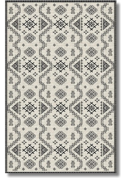 Drom Dokuma Taban Makinede Yıkanabilen Kilim Kaymaz Şönil Nordic Modern Halı