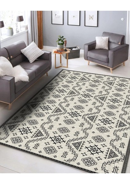 Drom Dokuma Taban Makinede Yıkanabilen Kilim Kaymaz Şönil Nordic Modern Halı indirimleri