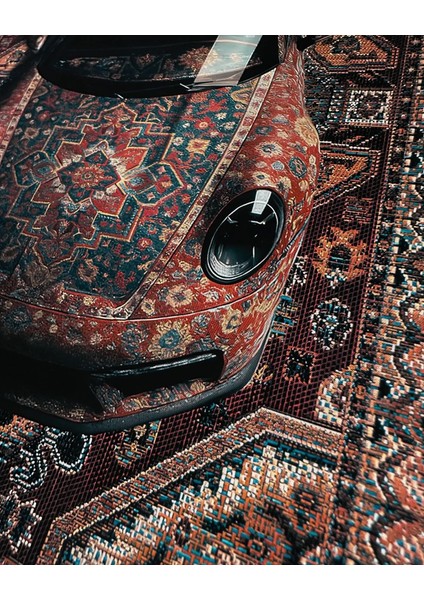 Drom Dokuma Taban Makinede Yıkanabilen Kilim Kaymaz Şönil Araba Figürlü Tasarım Halı indirimleri