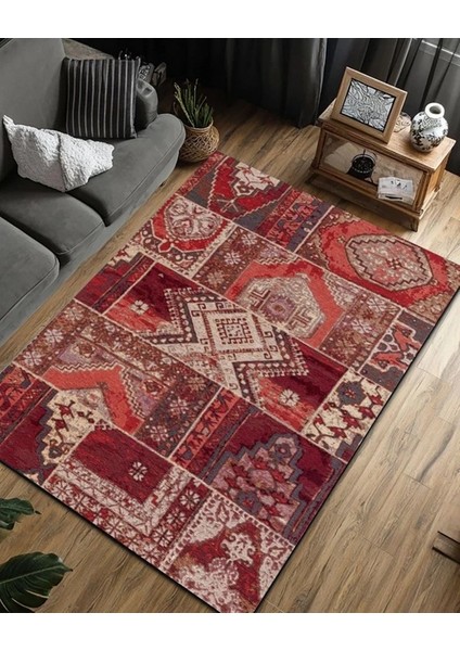 Drom Dokuma Taban Makinede Yıkanabilen Kilim Kaymaz Şönil Patchwork Vintage Halı fırsatları