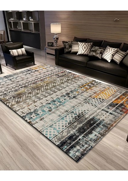 Drom Dokuma Taban Makinede Yıkanabilen Kilim Kaymaz Şönil Retro Iskandinav Halı indirimleri