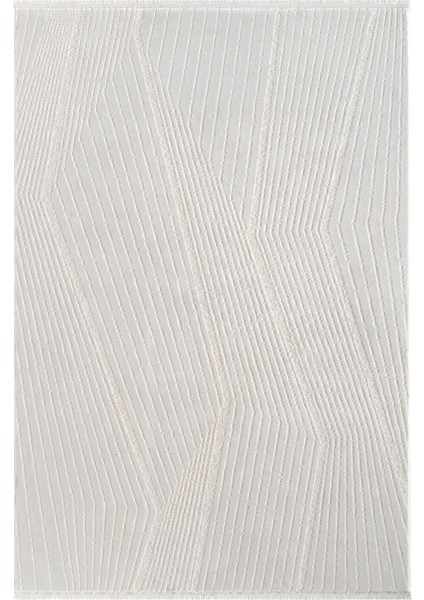 Lima Krem Halı Akrilik Halı Yumuşak Dokulu Salon Oturma Odası Yatak Odası Halısı 0558