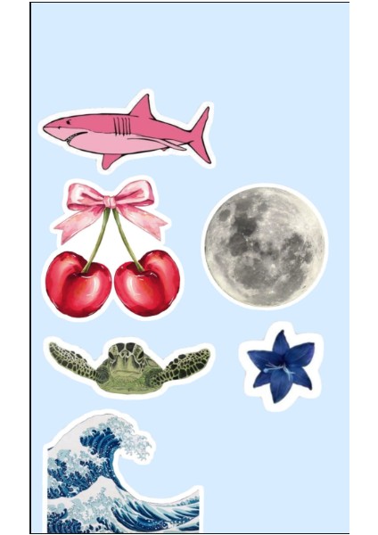 Deniz & Doğa Temalı Sticker Seti (6’lı)