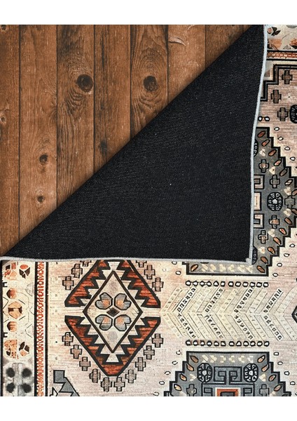 Drom Dokuma Taban Makinede Yıkanabilen Kilim Kaymaz Şönil Retro Halı fırsatları