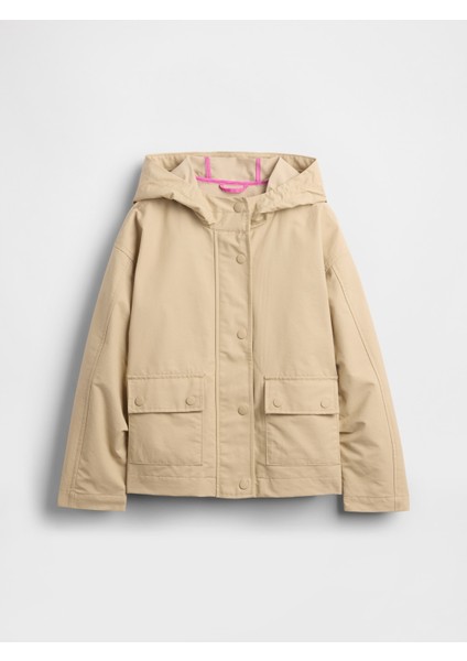 Kız Çocuk Krem Anorak Ceket