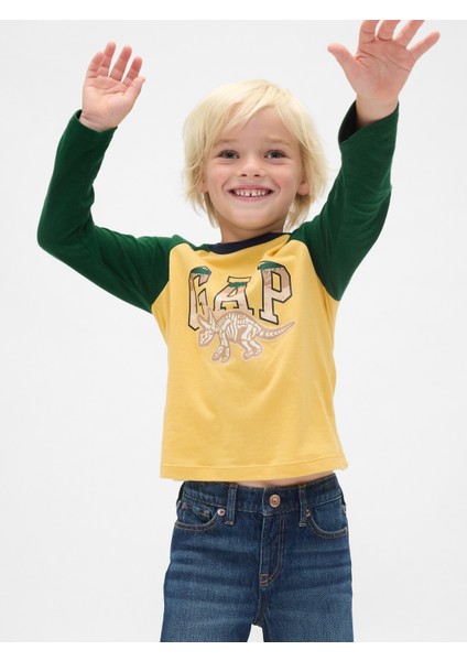 Erkek Bebek Sarı Babygap Logo Grafik T-Shirt