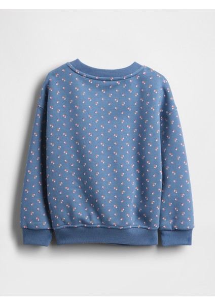 Kız Bebek Mavi Vintage Yumuşak Logo Sweatshirt fiyatları