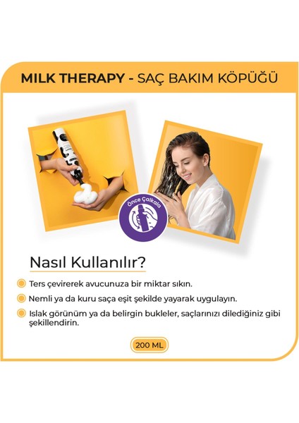 Milk Therapy Kremsi Saç Köpüğü 200 ml fırsatları