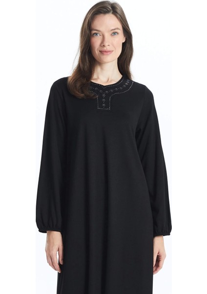 Lcw Grace Siyah Bisiklet Yaka Parlak Taşlı Kadın Elbise fiyatları