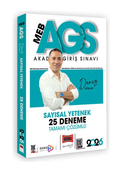 Yargı Yayınları 2026 Meb-Ags Sayısal Yetenek Tamamı Çözümlü 25 Deneme (Deniz Atalay)