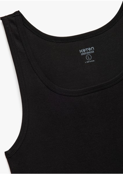 Bisiklet Yaka Kolsuz Slim Fit Ribanalı Pamuklu 2'li Atlet Seti modelleri