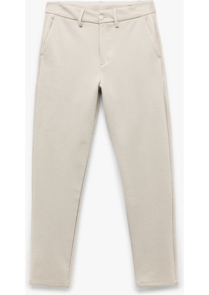 Cep Detaylı Düğmeli Slim Fit Kumaş Pantolon modelleri