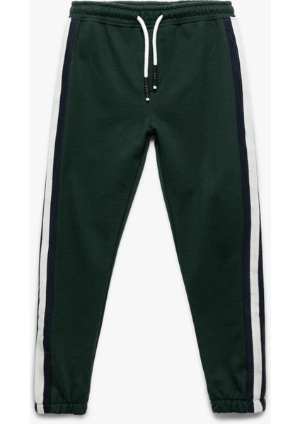 Pamuklu Beli Bağcıklı Şardonlu Jogger Eşofman Altı