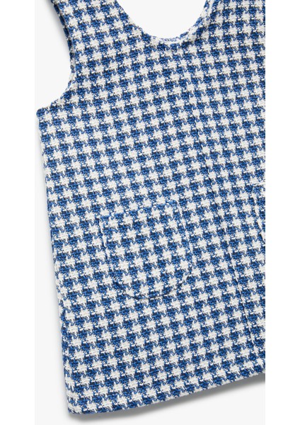 Cepli V Yaka Kolsuz Pötikareli Tüvit Jile Salopet Elbise fırsatları