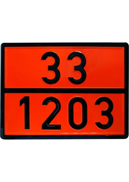 Metal 40X30 cm Levha ( 1 Adet ) 33-1203 Akaryakıt Tehlikeli Madde Taşımacılığı Benzin Motorin Petrol fırsatları