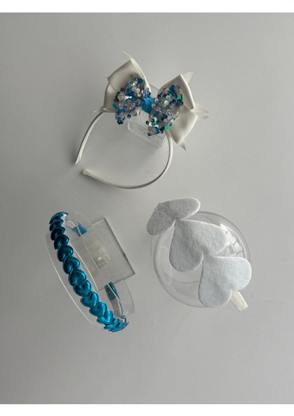 Kız Çocuk Şık 3’lü Taç Seti – Parti ve Günlük Kullanım