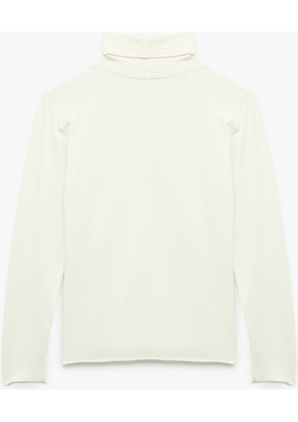 Slim Fit Viskon Kumaş Uzun Kollu Balıkçı Yaka Tişört fiyatları