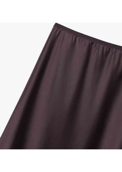 Standart Bel Regular Fit Saten Midi Etek modelleri