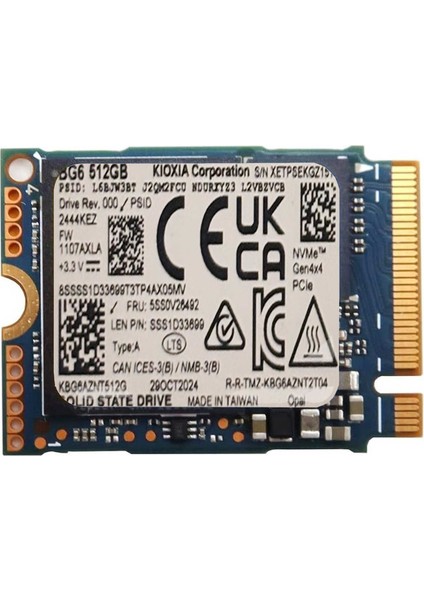 Bg6 512GB 22X42 M.2 Nvme SSD