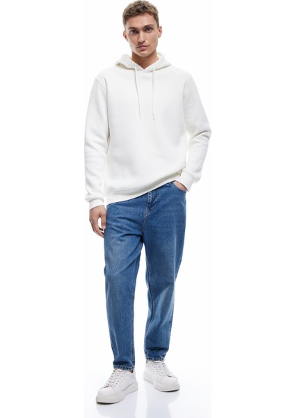 Şardonlu Uzun Kollu Basic Kapşonlu Sweatshirt fiyatları