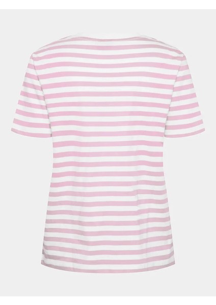 Pieces 17140802 0 Yaka Kadin Body - Pembe Cizgili indirimleri