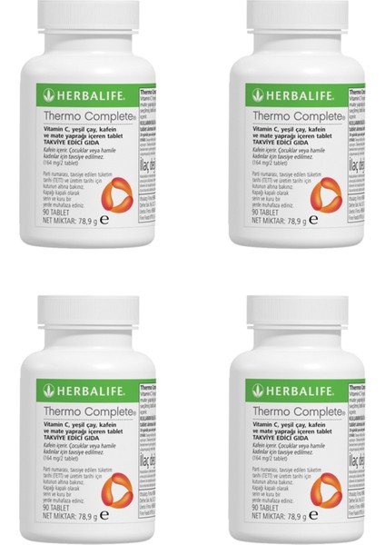 4 Adet Herbalife Thermo Complete 90 Tablet