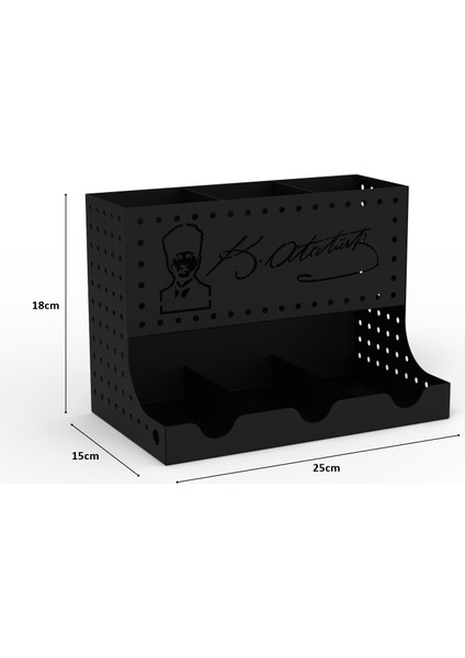 Atatürk Temalı Kalemlik Model 2 Siyah modelleri