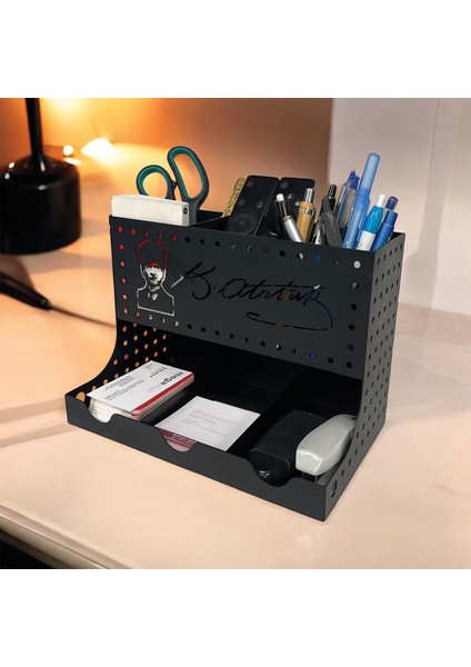 Atatürk Temalı Kalemlik Model 2 Siyah fırsatları