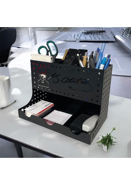 Atatürk Temalı Kalemlik Model 2 Siyah indirimleri