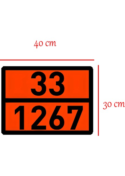 Metal 40X30 cm Levha (1 Çift) 33-1267 Akaryakıt Tehlikeli Madde Ham Petrol Taşımacılığı Yüksek Alev fiyatları
