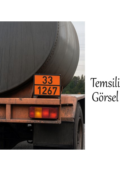 Metal 40X30 cm Levha (1 Çift) 33-1267 Akaryakıt Tehlikeli Madde Ham Petrol Taşımacılığı Yüksek Alev modelleri