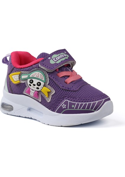 Kız Bebe Lila Fuşya Figürlü Işıklı Cırtlı Sneaker Günlük Spor Ayakkabı fırsatları