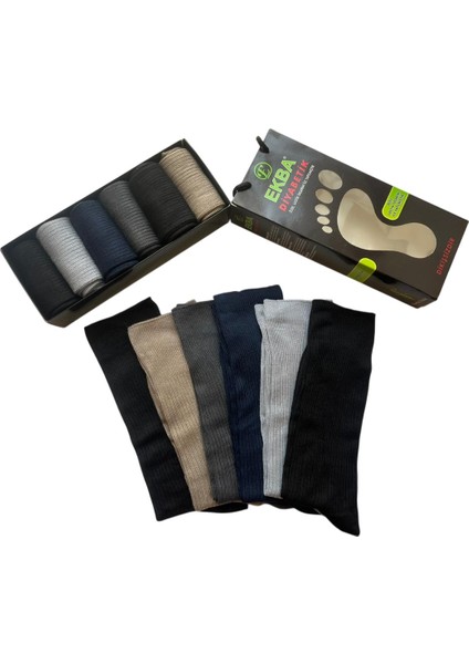 Çorapdiyari & Ekba Lastikleri Sıkmayan Bambu Şeker Erkek Çorabı 6 Çift modelleri