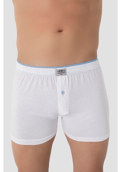 6'lı Paket Beyaz Erkek Penye Havlu Bel Boxer %100 Pamuk modelleri