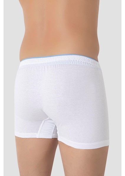 6'lı Paket Beyaz Erkek Penye Havlu Bel Boxer %100 Pamuk indirimleri