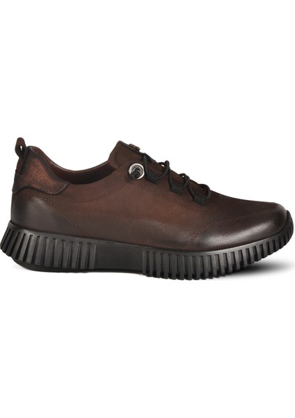 Kahve Nubuk Hakiki Deri Kadın Casual Ayakkabı 25405003K Z