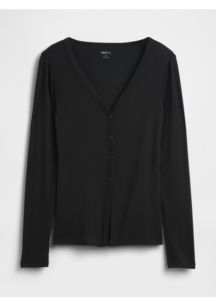 Kadın Siyah Mini Rib Pj Hırka fiyatları