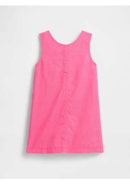 Kız Bebek Pembe Denim Elbise modelleri