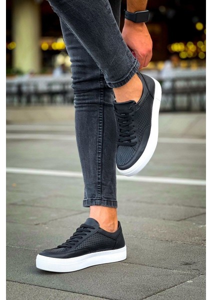 Erkek Siyah/beyaz Sneaker Ayakkabı MN015 modelleri