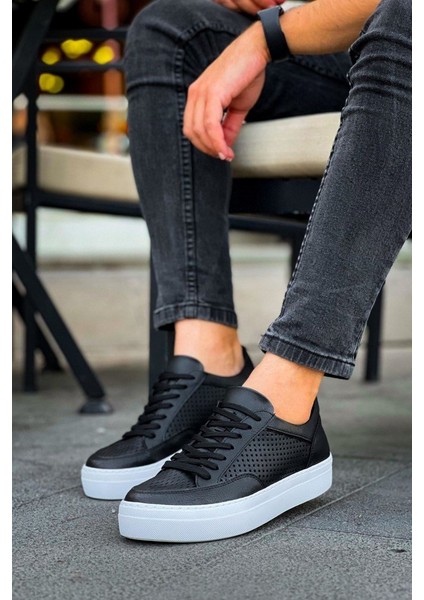 Erkek Siyah/beyaz Sneaker Ayakkabı MN015 fırsatları
