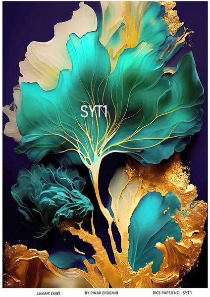 Soyut Serisi Syt1 Soyut Desen 30*42 cm Pirinç Dekopaj