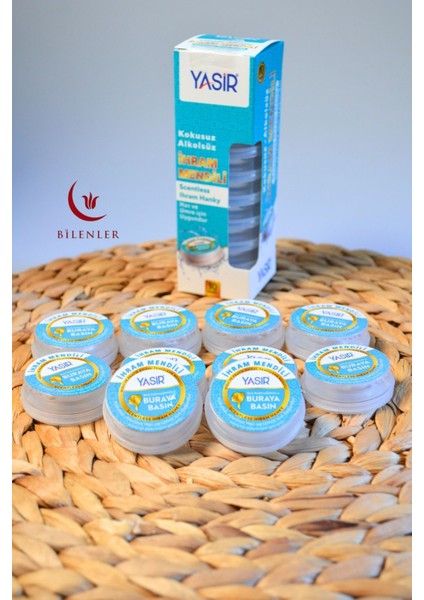 10'lu Ihram Mendili Seti – Tek Kullanımlık, Alkolsüz ve Kokusuz, Pratik Basmalı Sistem