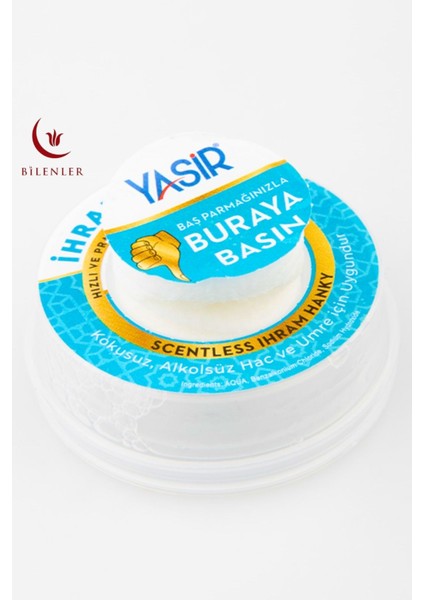 10'lu Ihram Mendili Seti – Tek Kullanımlık, Alkolsüz ve Kokusuz, Pratik Basmalı Sistem modelleri