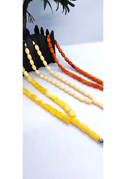 2 Beyrut Damla ve 1 Beyrut Toz Kehribar 3'lü Tesbih Seti-Hediyelik Aksesuar Tesbih Seti modelleri