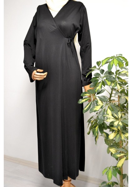 Kadın Yandan Bağlamalı Pamuklu Penye Namaz Elbisesi – 38-48 Beden fiyatları