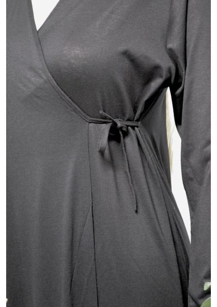 Kadın Yandan Bağlamalı Pamuklu Penye Namaz Elbisesi – 38-48 Beden modelleri