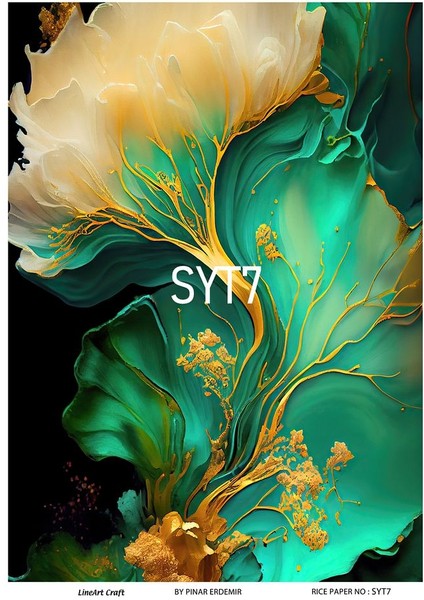 Soyut Serisi Syt7 Soyut Desen 30*42 cm Pirinç Dekopaj