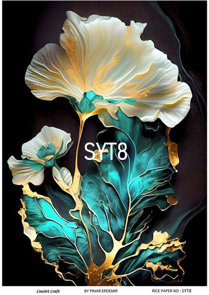 Soyut Serisi Syt8 Soyut Desen 30*42 cm Pirinç Dekopaj